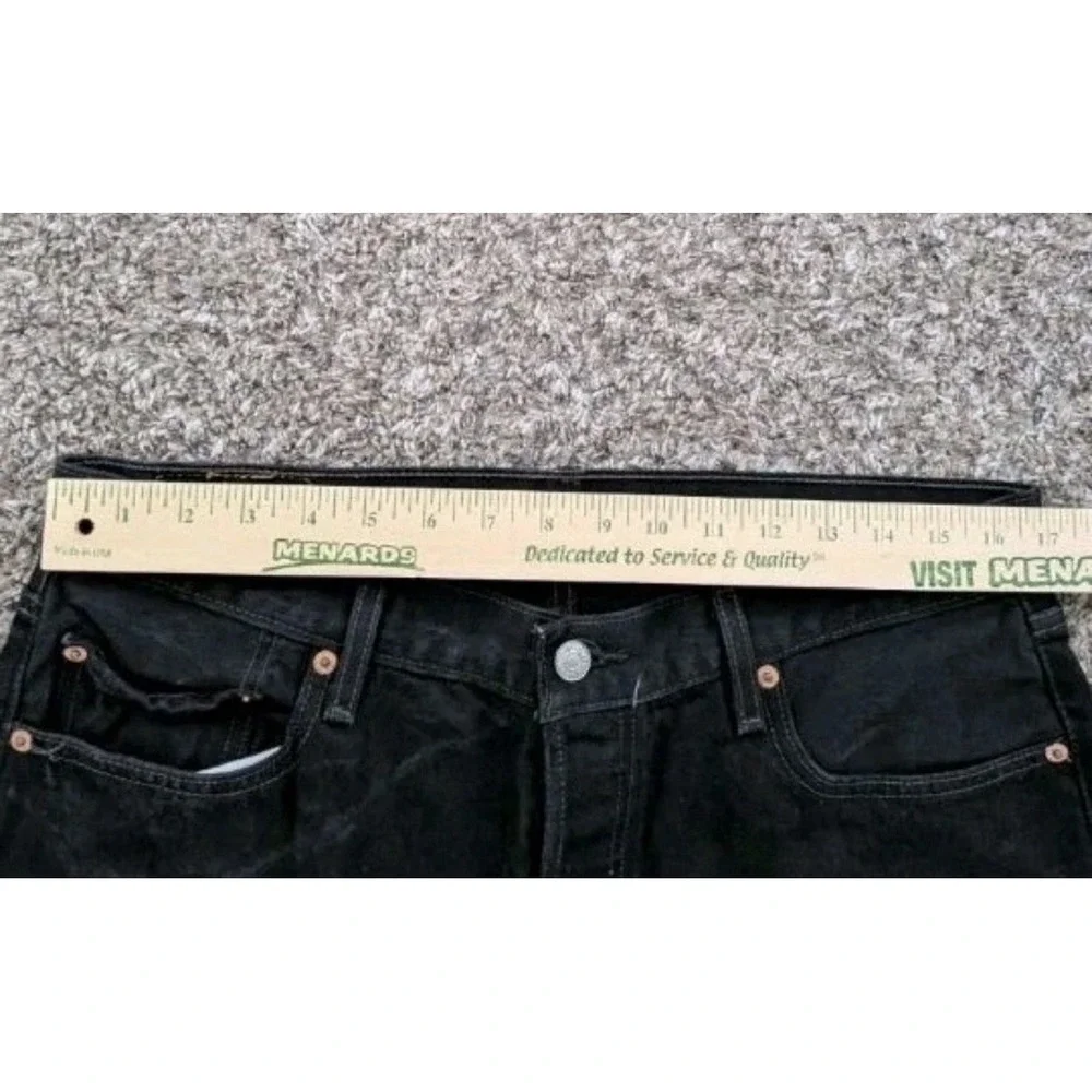 Levi's 501 Jeans Black Denim Mens 34x33 (Tag‎ 36x34) Mexico Made Y2K Button Fly